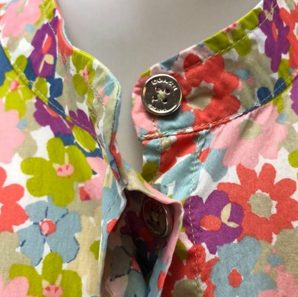 EUC Coach Hadley Floral Tunic Swim Cover Up Top - Picture 5 of 8